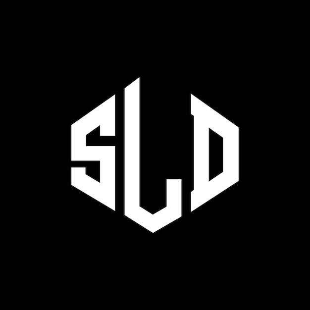 Diseño del logotipo de la letra SLD con forma de polígono SLD diseño del logotipo en forma de póligono y cubo SLD hexágono modelo de logotipo vectorial colores blanco y negro SLD monograma de negocios y logotipo de bienes raíces