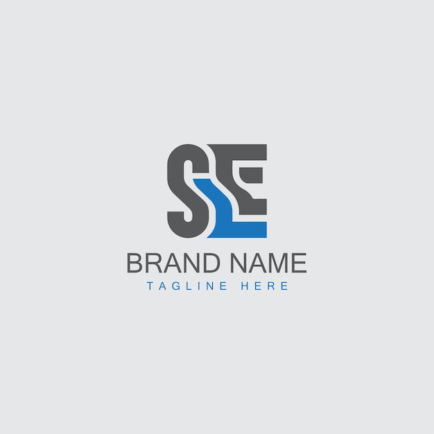 Diseño del logotipo de la letra SLE con plantilla vectorial