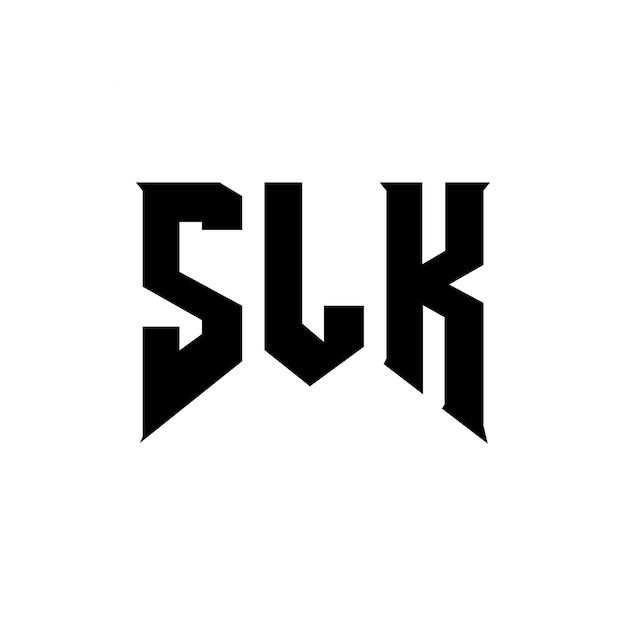 Diseño de logotipo de letra SLK para una empresa de tecnología Diseño del logotipo SLK combinación de colores blanco y negro Logotipo SLK Vector SLK Diseño del icono SLK Alfabeto SLK Tipografía diseño del logotipo