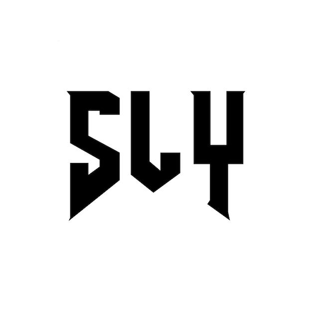 Diseño de logotipo de letra SLY para una empresa de tecnología Diseño del logotipo SLY combinación de colores blanco y negro Logotipo SLY Vector SLY Diseño del icono SLY Alfabeto SLY Tipo de diseño del logotipo