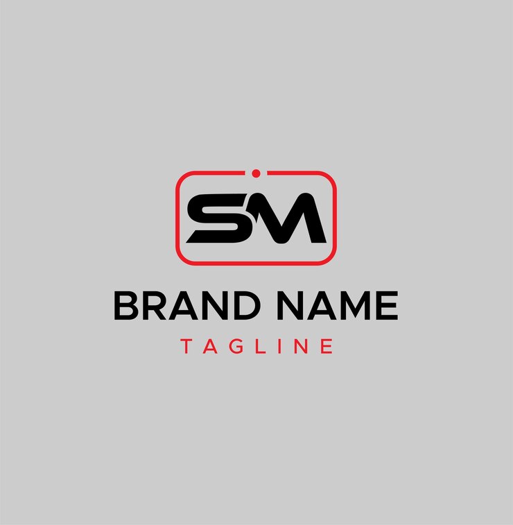 Vector diseño del logotipo de la letra sm y diseño inicial del logotipo