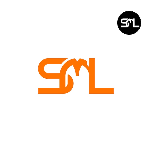 Diseño del logotipo de la letra SML Monogram