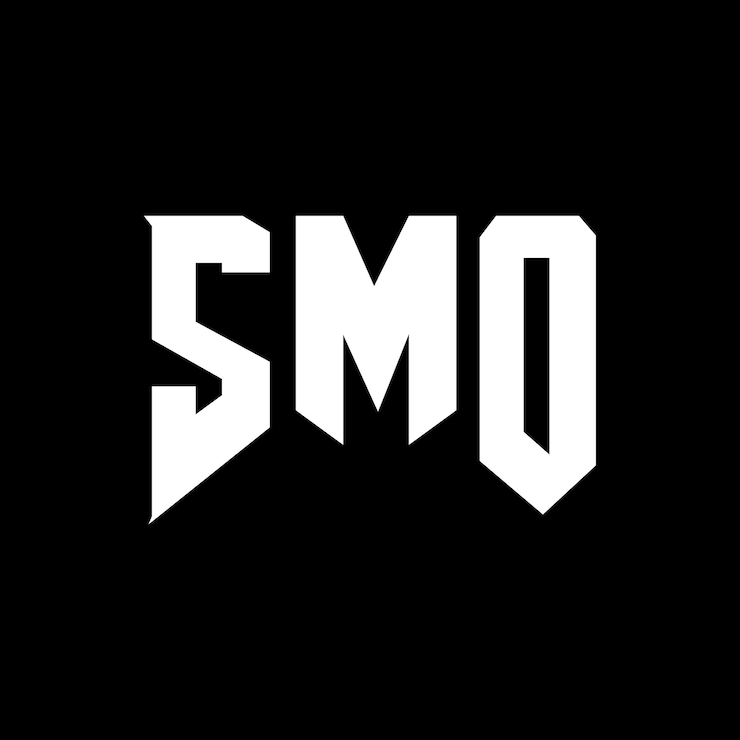 Vector diseño de logotipo de letra smo para una empresa de tecnología diseño del logotipo smo combinación de colores blanco y negro logotipo smo vector smo diseño del icono smo alfabeto smo tipografía diseño del logotipo