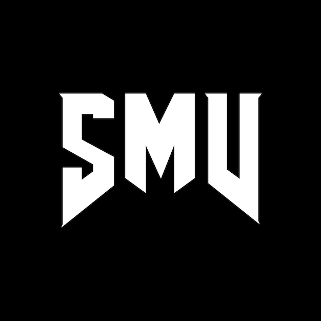 Diseño de logotipo de letra SMV para una empresa de tecnología Diseño del logotipo SMV combinación de colores blanco y negro Logotipo SMV Vector SMV Diseño del icono SMV Alfabeto SMV Tipografía
