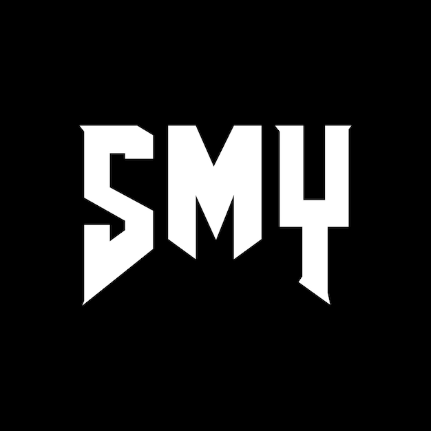 Diseño de logotipo de letra SMY para una empresa de tecnología Diseño del logotipo SMY combinación de colores blanco y negro Logotipo SMY Vector SMY Diseño del icono SMY Alfabeto SMY Tipografía Diseño del Logotipo