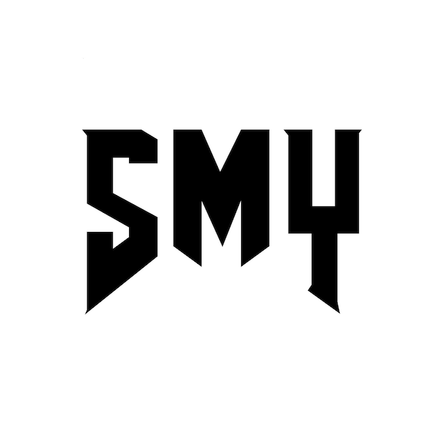 Diseño de logotipo de letra SMY para una empresa de tecnología Diseño del logotipo SMY combinación de colores blanco y negro Logotipo SMY Vector SMY Diseño del icono SMY Alfabeto SMY Tipografía Diseño del Logotipo