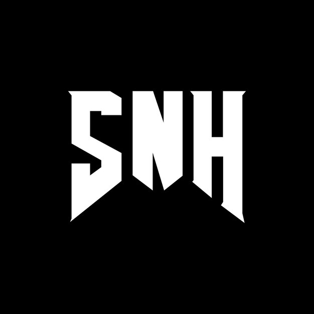 Diseño de logotipo de letra SNH para una empresa de tecnología Diseño del logotipo SNH combinación de colores blanco y negro Logotipo SNH vector diseño SNH icono SNH alfabeto diseño del logotipo tipografía SNH