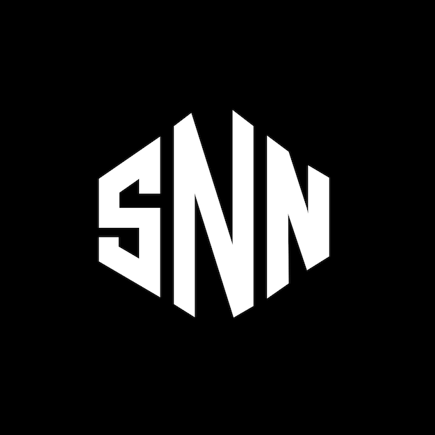 Diseño del logotipo de la letra SNN con forma de polígono SNN diseño del logotipo en forma de póligono y cubo SNN hexágono patrón del logotipo vectorial colores blanco y negro SNN monograma logotipo de negocios e inmobiliario