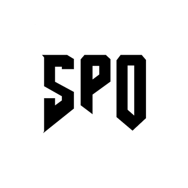 Diseño de logotipo de letra SPO para una empresa de tecnología Diseño del logotipo SPO combinación de colores blanco y negro Logotipo SPO vector diseño SPO icono SPO alfabeto SPO tipografía diseño del logotipo