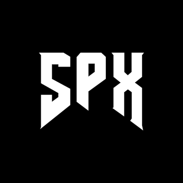 Diseño de logotipo de letra SPX para una empresa de tecnología Diseño del logotipo SPX combinación de colores blanco y negro Logotipo SPX vector diseño SPX icono SPX alfabeto SPX tipografía diseño del logotipo