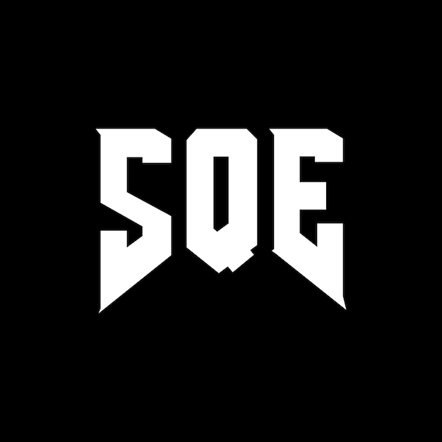 Diseño de logotipo de letra SQE para una empresa de tecnología Diseño del logotipo SQE combinación de colores blanco y negro Logotipo S QE vector diseño S QE icono S QE alfabeto S QE tipografía diseño del logotipo