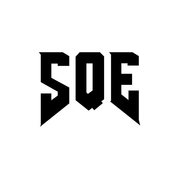Diseño de logotipo de letra SQE para una empresa de tecnología Diseño del logotipo SQE combinación de colores blanco y negro Logotipo S QE vector diseño S QE icono S QE alfabeto S QE tipografía diseño del logotipo