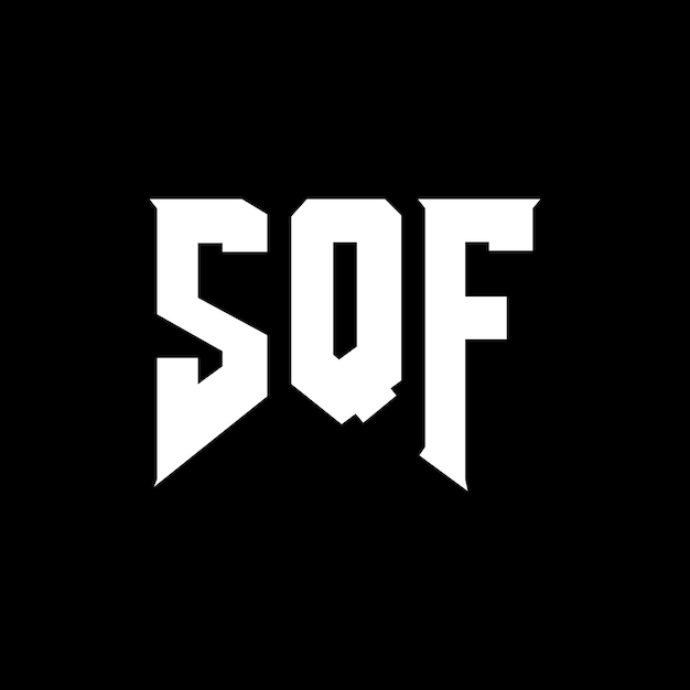 Diseño de logotipo de letra SQF para una empresa de tecnología Diseño del logotipo SQF combinación de colores blanco y negro SQF logo SQF vector SQF diseño SQF icono SQF alfabeto SQF tipografía diseño del logotipo
