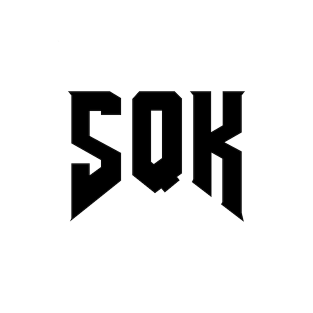 Diseño de logotipo de letra SQK para una empresa de tecnología Diseño del logotipo SQK combinación de colores blanco y negro Logotipo S QK vector S QK diseño Icono S QK alfabeto S QK tipografía Diseño del Logotipo