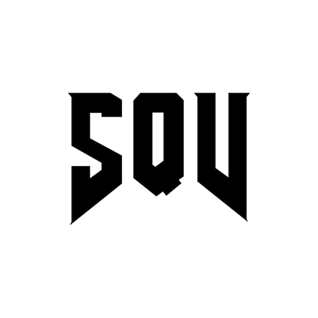 Diseño de logotipo de letra SQV para una empresa de tecnología Diseño del logotipo SQV combinación de colores blanco y negro Logotipo SqV vector Diseño del SQV icono SQV alfabeto Diseño del logotype SQV