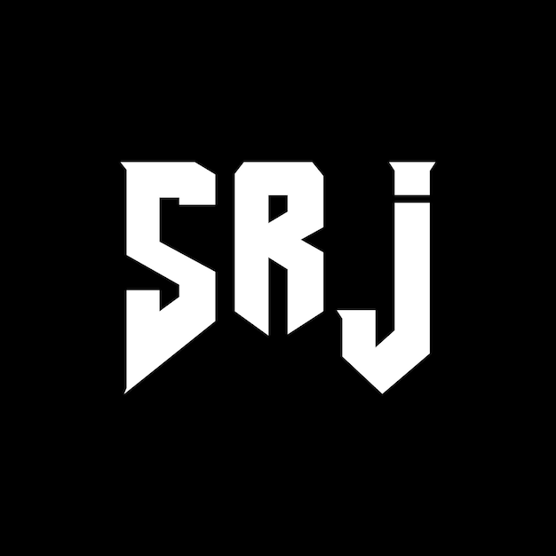 Diseño de logotipo de letra SRJ para una empresa de tecnología SRJ diseño de logotipo combinación de colores blanco y negro SRJ logotipo SRJ vector SRJ diseño SRJ icono SRJ alfabeto SRJ tipografía diseño de logotip