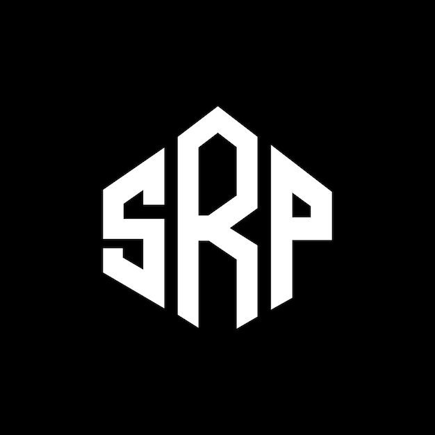 Diseño de logotipo de letra SRP con forma de polígono SRP polígono y forma de cubo diseño de logotipo SRP hexágono modelo de logotipo vectorial colores blanco y negro SRP monograma negocio y logotipo de bienes raíces