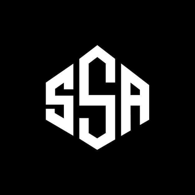 Diseño de logotipo de letra SSA con forma de polígono SSA polígono y forma de cubo diseño de logotipo SSA hexágono patrón de logotipo vectorial colores blanco y negro SSA monograma negocio y logotipo de bienes raíces