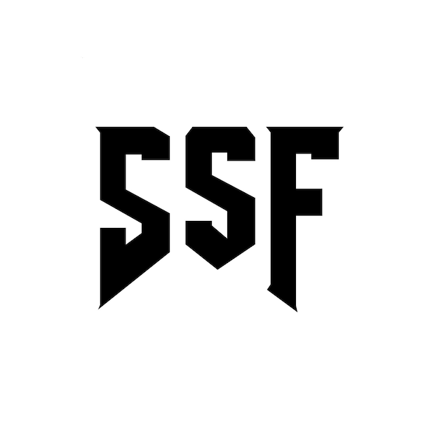 Diseño de logotipo de letra SSF para una empresa de tecnología Diseño del logotipo SSF combinación de colores blanco y negro Logotipo SSF vector diseño SSF icono SSF alfabeto SSF tipografía diseño del logotipo