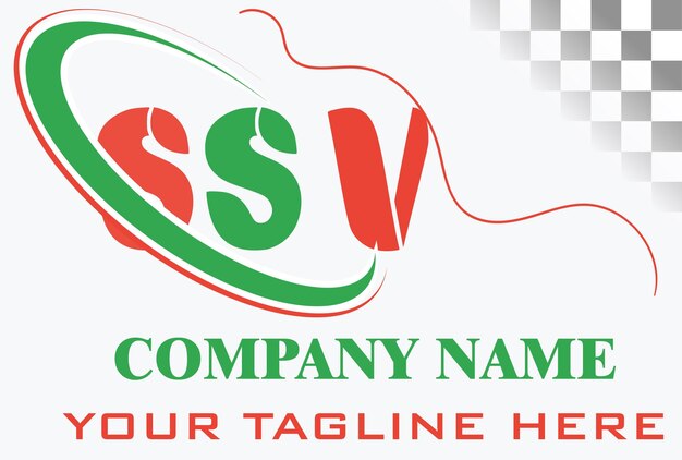 Diseño del logotipo de la letra SSV
