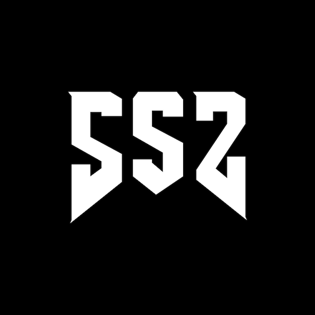 Diseño de logotipo de letra SSZ para una empresa de tecnología Diseño de logos SSZ combinación de colores blanco y negro Logotipo SSZ vector diseño SSZ icono SSZ alfabeto SSZ tipografía diseño de logotipo