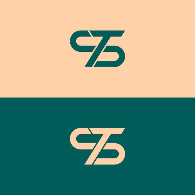 Diseño del logotipo de la letra ST Diseño logominimal ilustrado Diseño de logotipo abstracto minimalista creativo
