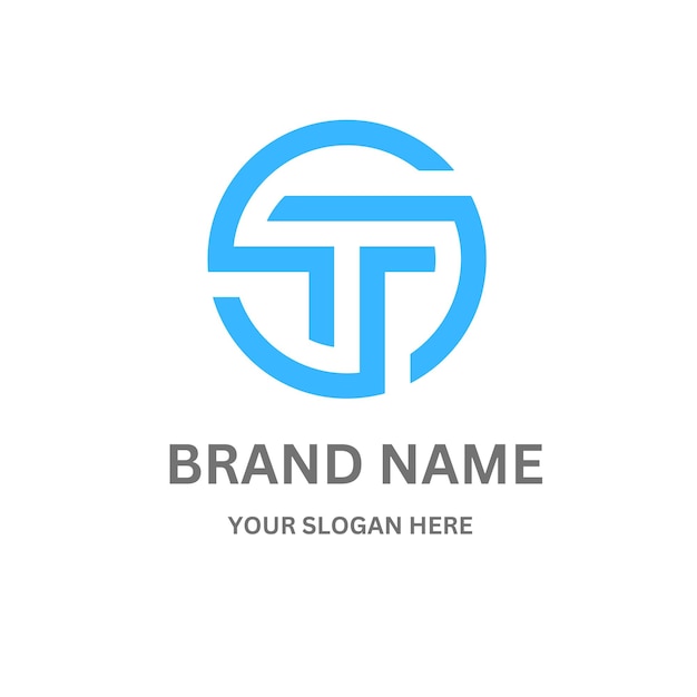 Diseño del logotipo de la letra ST201
