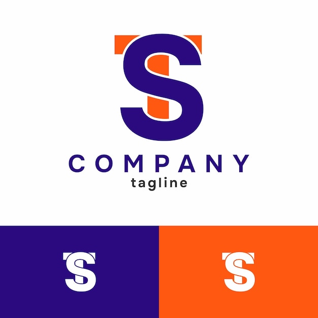 Diseño del logotipo de la letra ST