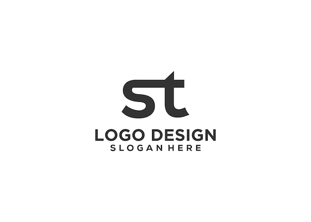 Diseño del logotipo de la letra st