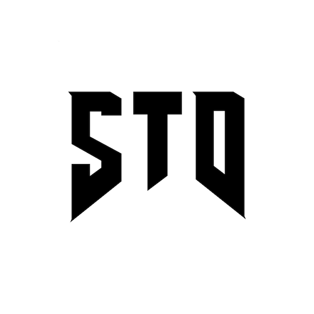 Diseño de logotipo de letra STD para una empresa de tecnología Diseño de Logotipo STD combinación de colores blanco y negro Diseño de diseño de logotipo STD Icono STD Alfabeto STD Tipografía