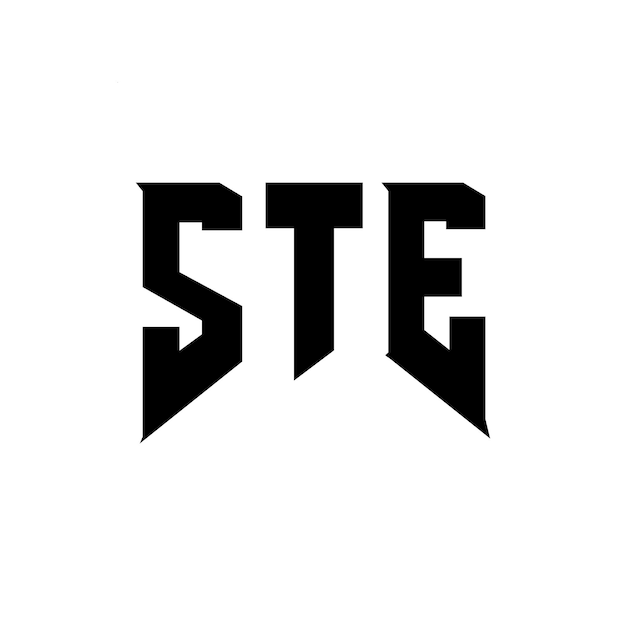 Diseño de logotipo de letra STE para una empresa de tecnología Diseño del logotipo STE combinación de colores blanco y negro Logotipo STE vector STE diseño Icono STE alfabeto STE tipografía Diseño del Logotipo