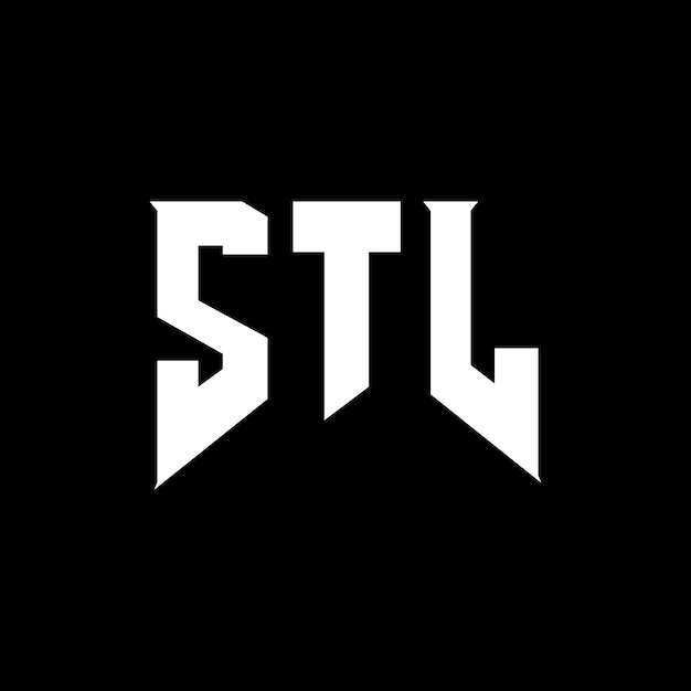 Diseño de logotipo de letra STL para una empresa de tecnología Diseño del logotipo STL combinación de colores blanco y negro Logotipo STL vector diseño STL icono STL alfabeto STL tipografía diseño del logotipo
