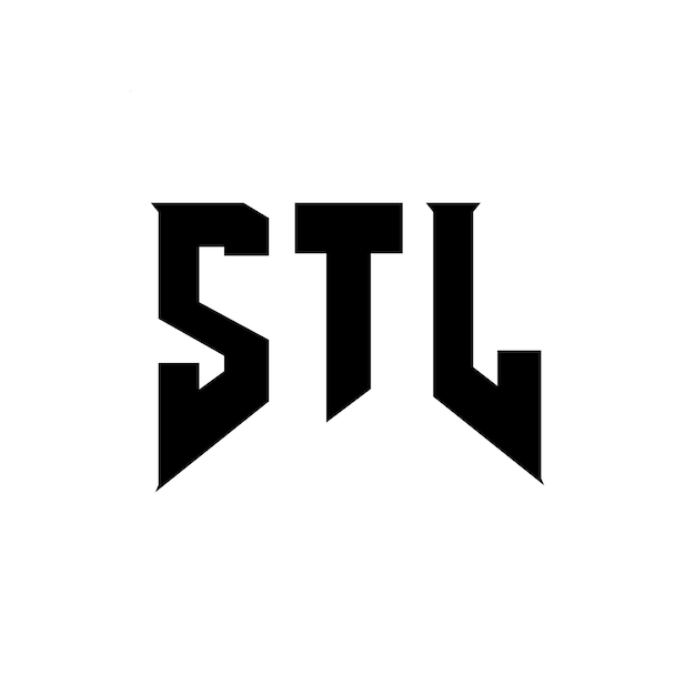 Diseño de logotipo de letra STL para una empresa de tecnología Diseño del logotipo STL combinación de colores blanco y negro Logotipo STL vector diseño STL icono STL alfabeto STL tipografía diseño del logotipo