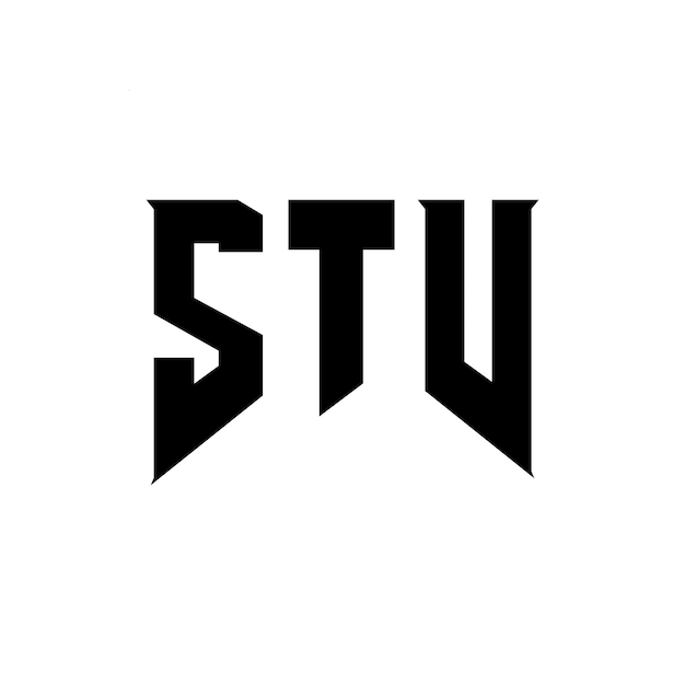 Diseño de logotipo de letra STV para una empresa de tecnología Diseño de Logotipo STV combinación de colores blanco y negro Logotipo STP Vector Diseño STV Icono STV Alfabeto STV Tipotipo Diseño del logotipo