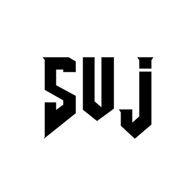 Diseño de logotipo de letra SUJ para una empresa de tecnología Diseño del logotipo SUJ combinación de colores blanco y negro Logotipo SUJ Vector diseño SUJ Icono SUJ Alfabeto SUJ Tipografía diseño del logotipo