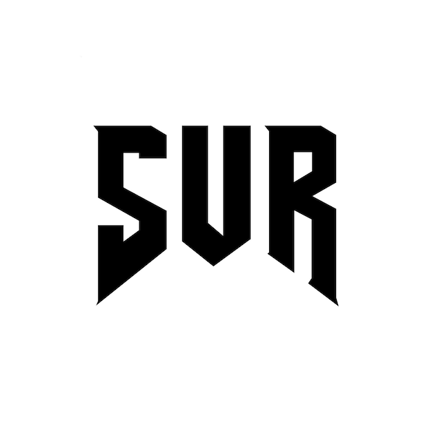Diseño de logotipo de letra SUR para una empresa de tecnología Diseño de Logotipo SUR Combinación de colores blanco y negro Logo SUR Vector SUR Diseño del icono SUR Alfabeto SUR Tipografía Diseño del logotipo