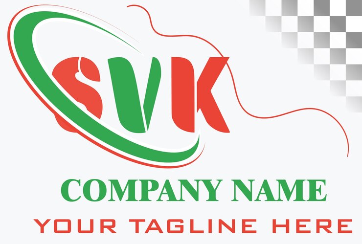 Vector diseño del logotipo de la letra svk