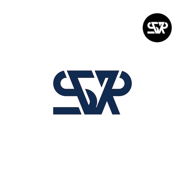 Diseño del logotipo de la letra SVP Monogram