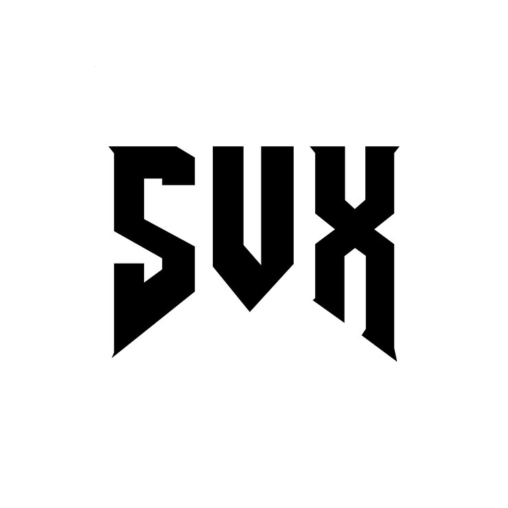 Vector diseño de logotipo de letra svx para la compañía de tecnología svx diseño de logotipo combinación de colores blanco y negro svx logotipo svx vector svx diseño svx icono svx alfabeto svx tipografía diseño de logotip