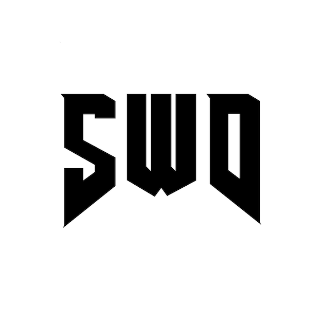 Diseño de logotipo de letra SWD para una empresa de tecnología Diseño de Logotipo SWD combinación de colores blanco y negro SWD logotipo SWD vector SWD diseño SWD icono SWD alfabeto SWD tipografía diseño de logotipo