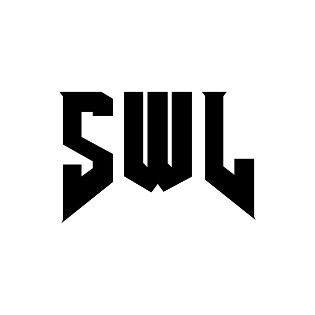 Diseño de logotipo de letra SWL para una empresa de tecnología Diseño de Logotipo SWL combinación de colores blanco y negro SWL logotipo SWL vector SWL diseño SWL icono SWL alfabeto SWL tipografía diseño de logotipo