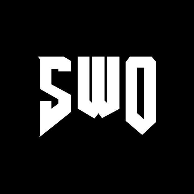 Diseño de logotipo de letra SWO para una empresa de tecnología Diseño del logotipo SWO combinación de colores blanco y negro Logotipo SWO vector diseño SWO icono SWO alfabeto SWO tipografía diseño del logotipo