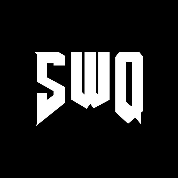 Diseño de logotipo de letra SWQ para una empresa de tecnología Diseño de Logotipo SWQ combinación de colores blanco y negro SWQ logotipo SWQ vector SWQ diseño SWQ icono SWQ alfabeto SWQ tipografía diseño de logotipo