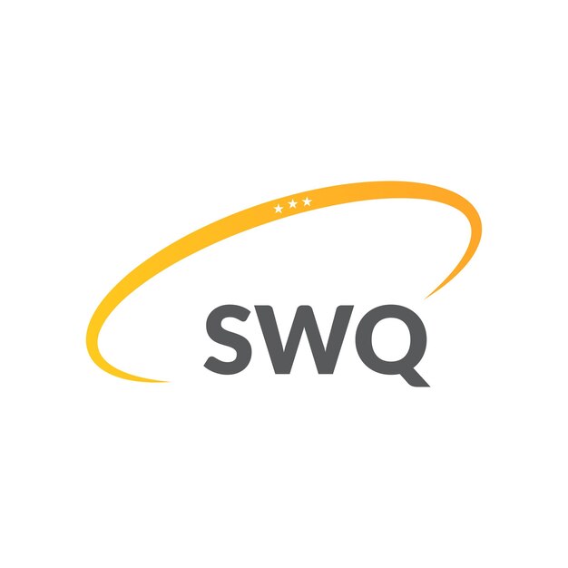 Diseño del logotipo de la letra SWQ en fondo blanco Diseño creativo y moderno del logotipio de la carta SWQ Diseño vectorial