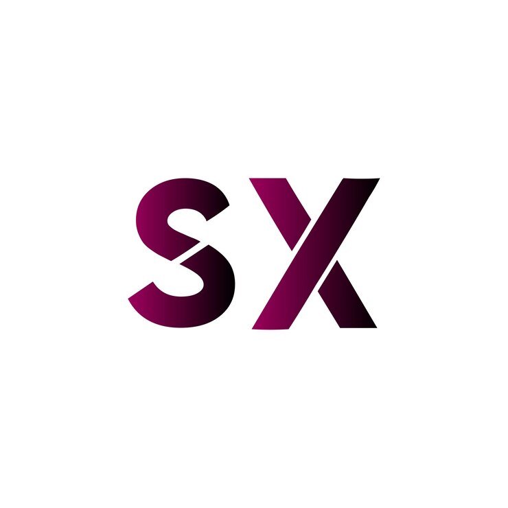 Diseño del logotipo de la letra sx