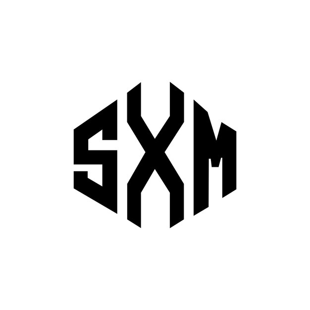 Vector diseño del logotipo de la letra sxm con forma de polígono sxm diseño del logotipo en forma de póligono y cubo sxm hexágono modelo de logotipo vectorial colores blanco y negro sxm monograma logotipo de negocios e inmobiliario