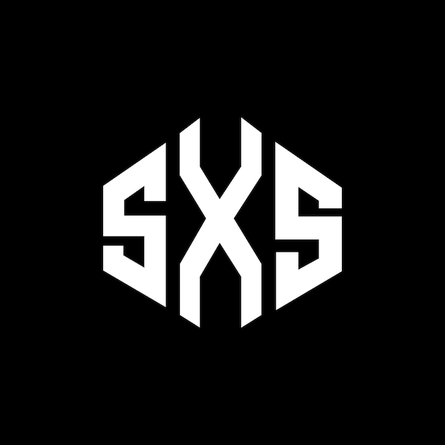Diseño del logotipo de la letra SXS con forma de polígono SXS diseño del logotipo en forma de póligono y cubo SXS hexágono patrón del logotipo vectorial colores blanco y negro SXS monograma logotipo de negocios e inmobiliario