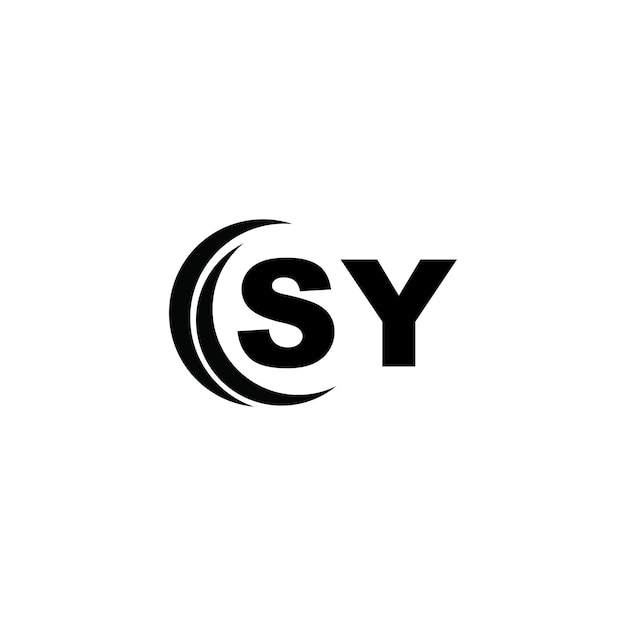 Diseño del logotipo de la letra SY Modelo vectorial del logotipo del monograma de negocios y bienes raíces SY
