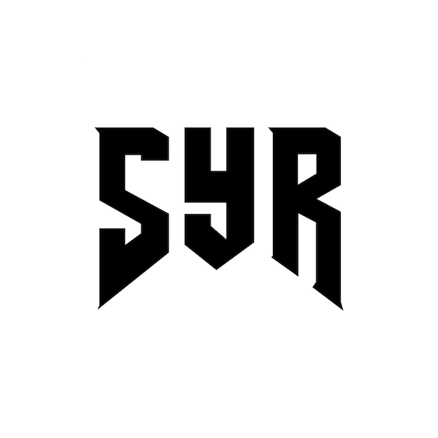 Diseño de logotipo de letra SYR para una empresa de tecnología Diseño de Logotipo SYR combinación de colores blanco y negro Diseño de diseño de logotipo SYR Vector SYR Diseño de icono SYR Alfabeto SYR Tipografía