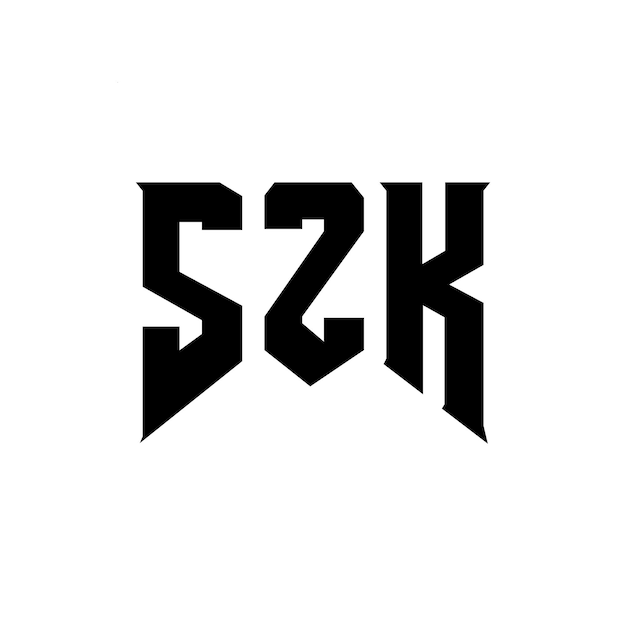 Diseño de logotipo de letra SZK para una empresa de tecnología Diseño del logotipo SZK combinación de colores blanco y negro Logotipo SZk vector SZK diseño Icono SZK alfabeto SZK tipografía diseño del logotipo